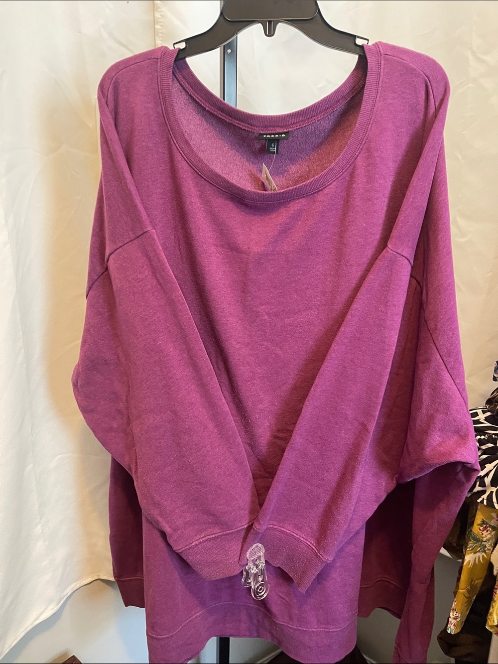 torrid Magenta Oversized Crewneck Sweatshirt